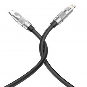 Καλώδιο Ταχείας Φόρτισης & Data USB-C σε Lightning 1.2m 27W Μαύρο XO NB-Q228A