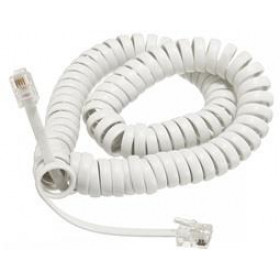 Καλώδιο Ακουστικού Τηλεφώνου Σπιράλ 1.5m Λευκό Comp