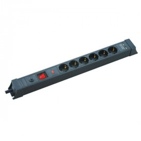 Πολύπριζο Ασφαλείας 6 Θέσεων με Προστασία Υπέρτασης, 2x USB για Φόρτιση, Καλώδιο 1.5m 3x1.5mm² Μαύρο SP-06S-USB