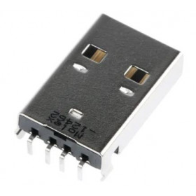 Βύσμα USB 2.0 Type A Αρσενικό Γωνιακό 90° για PCB Θωρακισμένο Molex 48037-0001