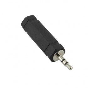 Adaptor 3.5mm Stereo Αρσενικό σε 6.3mm Stereo Θηλυκό Πλαστικό Μαύρο Ultimax AU1317