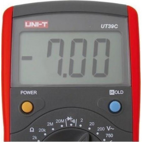 UNI-T UT39C Ψηφιακό Πολύμετρο με Μέτρηση Θερμοκρασίας, Πυκνωτών & Transistor 186x91x39mm