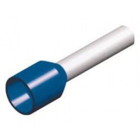 Τερματικός Ακροδέκτης Σωληνωτός Φ1.2mm για Καλώδιο 0.75mm² με Μπλε Μόνωση Χαλκός E7508