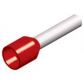 Τερματικός Ακροδέκτης Σωληνωτός Φ1.4mm για Καλώδιο 1mm² με Κόκκινη Μόνωση Χαλκός E1008