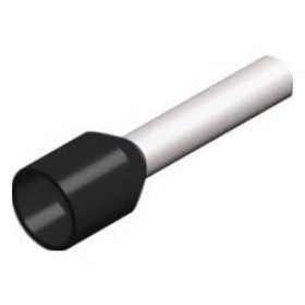 Τερματικός Ακροδέκτης Σωληνωτός Φ1.7mm για Καλώδιο 1.5mm² με Μαύρη Μόνωση Χαλκός E1508