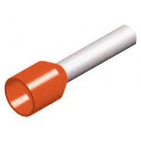 Τερματικός Ακροδέκτης Σωληνωτός Φ2.8mm για Καλώδιο 4mm² με Πορτοκαλί Μόνωση Χαλκός E4012