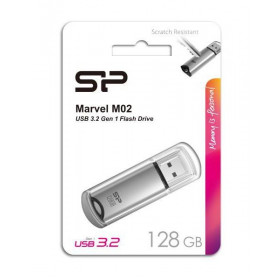 Flash Drive Silicon Power 128GB USB 3.2 Gen 1 Marvel M02 Ασημί SP128GBUF3M02V1S