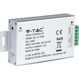 Dimmer Controller για Ταινίες LED RGB 12/24VDC 144W V-TAC 3303