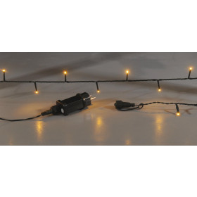 Χριστουγεννιάτικα Λαμπάκια 300 LED 15m Amber IP44 Επεκτάσιμο με Πράσινο Καλώδιο 3m, 8 Προγράμματα 62320