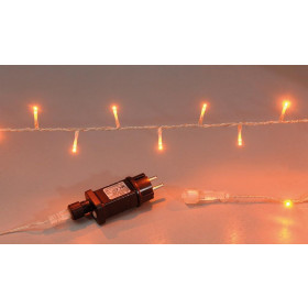 Χριστουγεννιάτικα Λαμπάκια 300 LED 15m Amber IP44 Επεκτάσιμο με Διαφανές Καλώδιο 3m, 8 Προγράμματα 62322