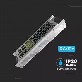 Τροφοδοτικό Switching για Ταινίες LED 12VDC 10A/120W Μεταλλικό Slim με Κλέμες V-TAC 3243