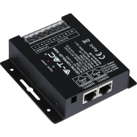Controller για Ταινίες LED RGB+W 12/24VDC 288/576W με Τηλεχειριστήριο RF & Sync με Καλώδιο UTP V-TAC VT-2424
