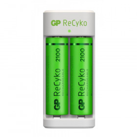 GP Recyko Φορτιστής USB 2 Μπαταριών Ni-MH Μεγέθους AA/AAA με 2 Μπαταρίες AA 2100mAh GPBU211210-B2