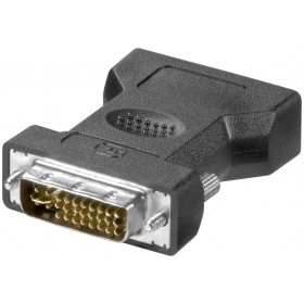 Goobay Adaptor DVI-I Dual Link 24+5 Pin Αρσενικό σε VGA Θηλυκό Μαύρο