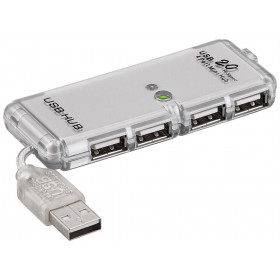 Goobay 4 Port USB 2.0 HUB Ασημί 68879