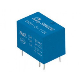 Ρελέ Ηλεκτρομαγνητικό 12VDC 1.5A 1 Επαφής N.C+N.O 6 Pin για PCB SYS1-S-112L Sanyou
