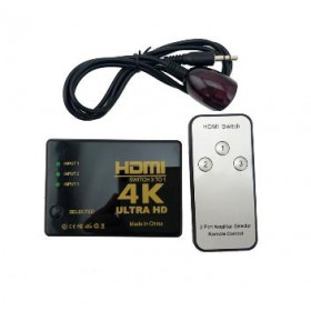 HDMI Switch 3 Eίσοδοι / 1 Έξοδος 1080p με Τηλεχειριστήριο Anga PS-303-4K