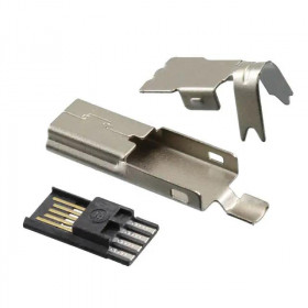 Βύσμα Mini USB 5 Pin Αρσενικό Καλωδίου Κολλητό 935