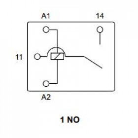 Ρελέ Ηλεκτρομαγνητικό 12VDC 10A 1 Επαφής N.O 5 Pin για PCB Relpol RM51-3011-85-1012