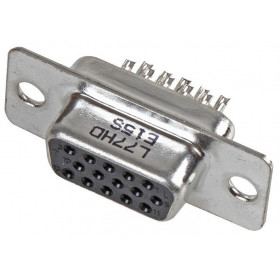 Βύσμα D-Sub 15 Pin (3x5) Θηλυκό για Καλώδιο Amphenol ICC L77HDE15S