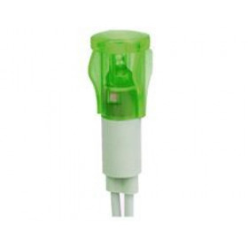 Ενδεικτική Λυχνία Neon Πράσινη Φ10mm 230VAC IP40 με Καλώδιο 02.011.0195
