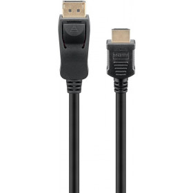 Καλώδιο DisplayPort v1.2 Αρσενικό προς HDMI v1.4 Αρσενικό 3m Μαύρο Goobay 64836