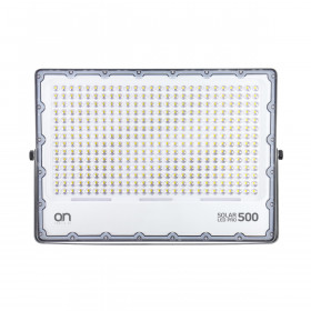 ON Solar LED PRO 500 Ηλιακός Προβολέας LED Ισχύος 300W Αλουμινίου IP65 6200lm με Τηλεχειριστήριο, Φυσικό Λευκό 4000Κ, Λευκός 23.8757.35