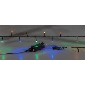 Χριστουγεννιάτικα Λαμπάκια 300 LED 15m Πολύχρωμα IP44 Επεκτάσιμο με Πράσινο Καλώδιο 3m, 8 Προγράμματα 80425