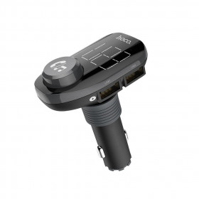 Hoco E45 FM Transmitter Αυτοκινήτου με Bluetooth, USB 2x USB-A 2.4A Max. & Κάρτα SD Μαύρο