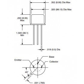 Transistor NTE102 PNP Bipolar 24V 150mA 150mW TO5 ΝTE