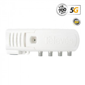 Televes Ενισχυτής Γραμμής TV V/U 3 Εξόδων 20dB 110dBuV με Φίλτρο 5G LTE 552220