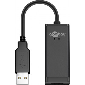 Goobay Μετατροπέας USB 2.0 σε Ethernet 100Mbps Μαύρος 38527