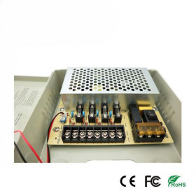 Τροφοδοτικό Switching 12VDC 5A για Συστήματα Ασφαλείας με 4 Εξόδους 163x163x47mm Anga CP1209-5A-4