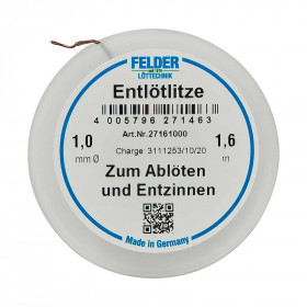 Felder Σύρμα Αποκόλλησης 1mm Εμποτισμένο με Flux, Χαλκός 1.6m 27161000