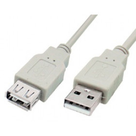 Καλώδιο Προέκτασης USB 2.0 Type A Αρσενικό σε Θηλυκό 1.8m Γκρι Vnzane 04.001.0404