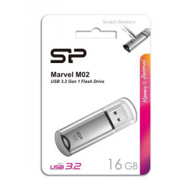 Flash Drive Silicon Power 16GB USB 3.2 Gen 1 Marvel M02 Ασημί SP016GBUF3M02V1S