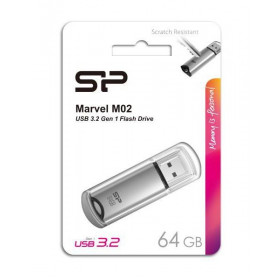 Flash Drive Silicon Power 64GB USB 3.2 Gen 1 Marvel M02 Ασημί SP064GBUF3M02V1S