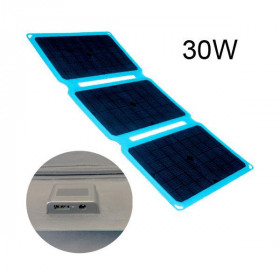 Invictus Αναδιπλούμενος Ηλιακός Φορτιστής Φορητών Συσκευών με USB-A 2A και Επιπλέον Έξοδο 19.8V 1.9A 30W Max. IP67 SRUSB-30