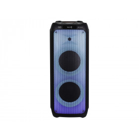 Trevi XF 3400 Pro Επαναφορτιζόμενο Bluetooth Ηχείο 200W Karaoke με Ασύρματο Μικρόφωνο, Τηλεχειριστήριο και Φωτισμό RGB Μαύρο 34x32x86.2cm