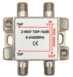 Διακλαδωτής TAP-OFF 2 Εξόδων 16dB 5-2400MHz