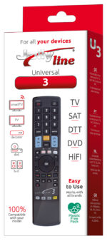JollyLine Universal 3 Τηλεχειριστήριο Universal για Όλες τις Συσκευές Μαύρο