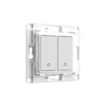 Shelly Wall Switch 2 Περίβλημα Διπλού Επιτοίχιου Διακόπτη Χωνευτό με Ειδική Θέση για Smart Διακόπτες Shelly Λευκό