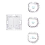 Shelly Wall Switch 2 Περίβλημα Διπλού Επιτοίχιου Διακόπτη Χωνευτό με Ειδική Θέση για Smart Διακόπτες Shelly Λευκό - Image 2
