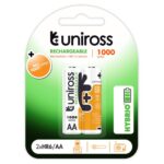 Uniross Hybrio Επαναφορτιζόμενες Μπαταρίες AA 1.2V 900mAh Ni-MH 2τμχ
