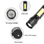 Επαναφορτιζόμενος Φακός Χειρός LED 80lm Δέσμη 35m IP44 με Micro USB, 2 Λειτουργίες Φωτισμού & Λειτουργία Φαναριού Φ25x99mm Uniross ULFL013 - Image 3