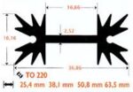Ψύκτρα Αλουμινίου για Transistor TO-220, 40x32x20mm 6K/W, Μαύρη ΒΚ19 - Image 3