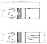 Βύσμα XLR 3 Pin Αρσενικό Καλωδίου Μεταλλικό Neutrik NC3MXX - Image 3