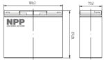 NPP Μπαταρία Μολύβδου 12V 18Ah 181x77x167mm με Πόλους Τ12 MK12-18NPP - Image 2