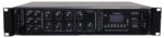 GBC 61.6112.45 Ραδιοενισχυτής Ήχου Mono 180W RMS 4-16Ω 100V 6 Ζωνών  FM/USB/5xMIC/3xAUX 220V/24V Μαύρος