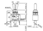 Διακόπτης Μοχλού Toggle OFF-ON 3 Pin SPST, 20A/12VDC, με Κόκκινο LED, Φ12mm SCI R13-404AL-01-HWR - Image 2